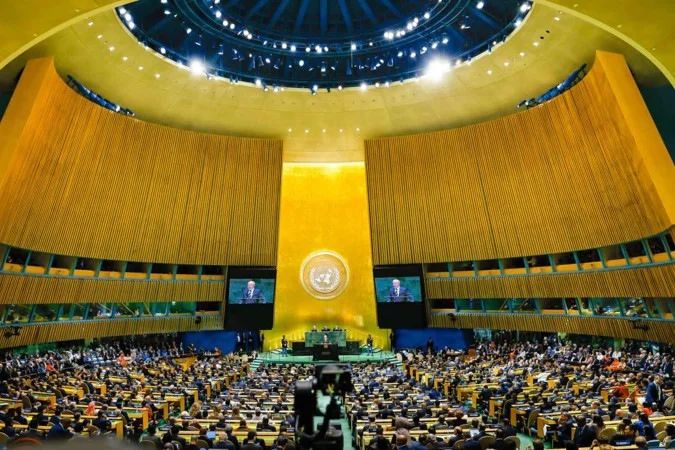 Presidente Lula discursando na Assembleia Geral da ONU
