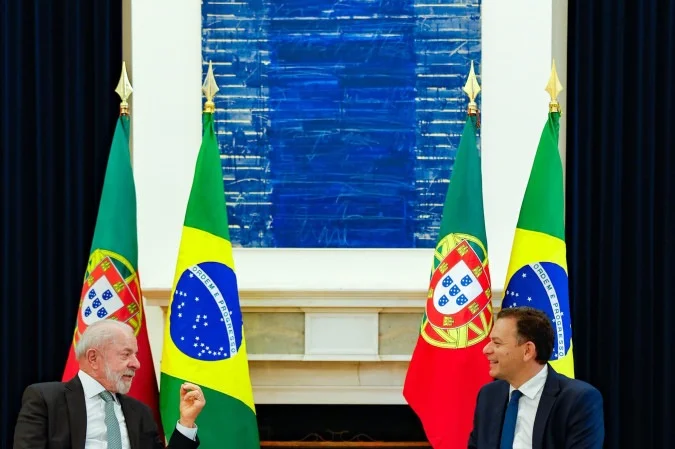 Lula e Luís Montenegro em Lisboa
