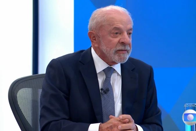 Presidente Lula durante entrevista no Jornal Nacional
