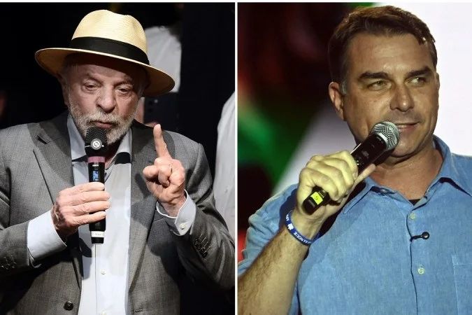 Gráfico mostrando rejeição de Lula e Flávio em pesquisa Quaest