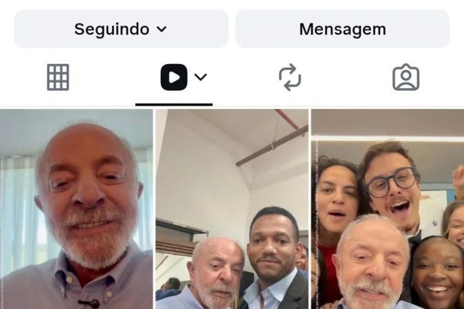 Lula grava vídeo selfie para Instagram com grande número de visualizações