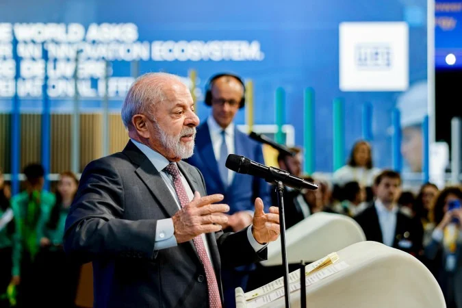 Presidente Lula durante abertura do pavilhão brasileiro na Hannover Messe 2026