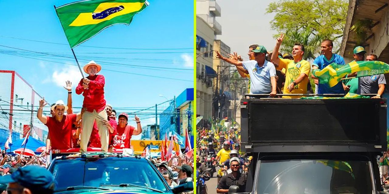 Lula em comício em Natal; Flávio Bolsonaro em moto-carreata no Rio
