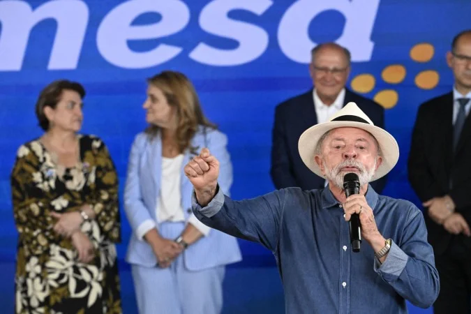 Presidente Lula em pronunciamento