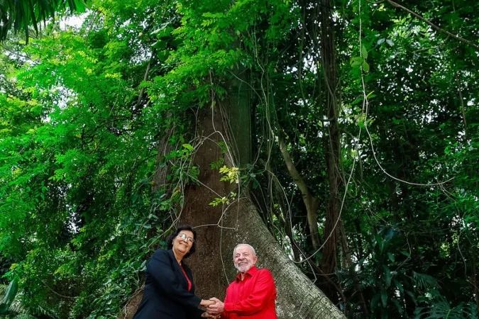 Lula e presidente do Suriname no Planalto
