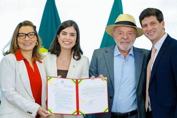 Cerimônia de sanção no Palácio do Planalto