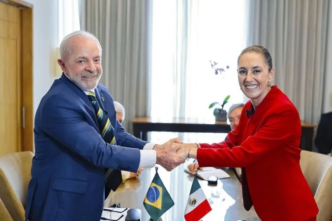 Lula e Sheinbaum em videoconferencia