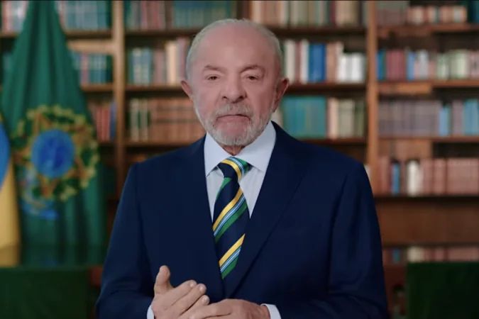 Presidente Lula durante pronunciamento em rádio e TV