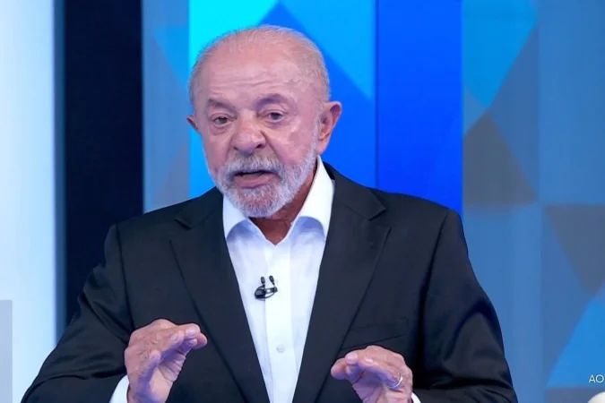Lula durante debate na TV Globo