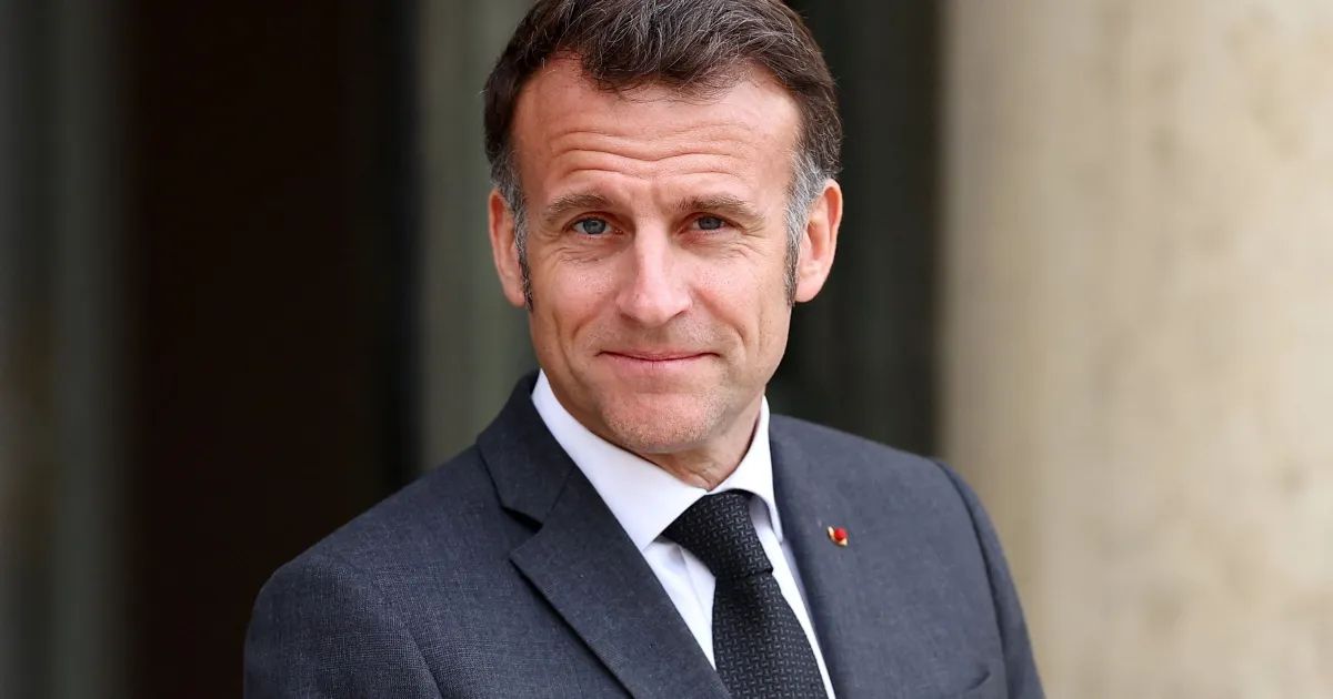 Emmanuel Macron em pronunciamento