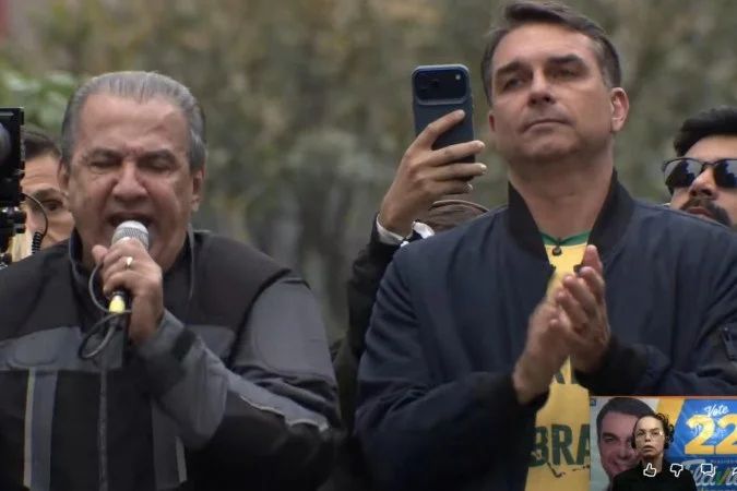 Silas Malafaia em ato na Avenida Paulista