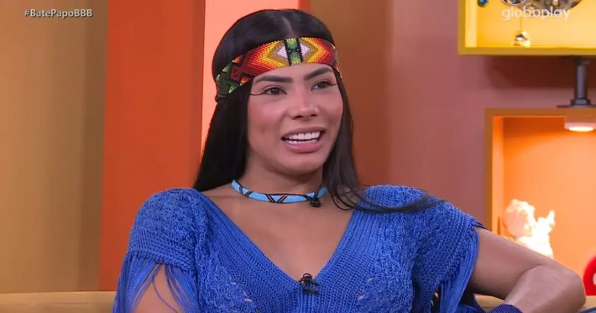 Marciele durante entrevista pós-eliminação no BBB 26