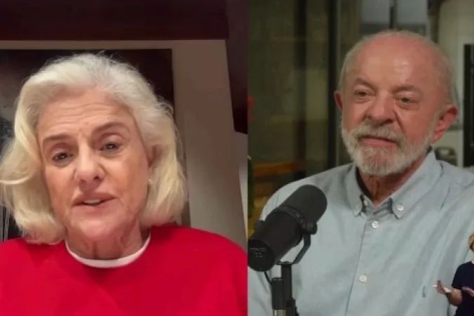 Marieta Severo em transmissão ao vivo com Lula