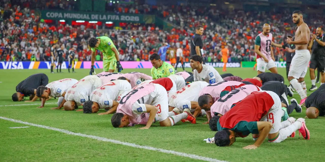 Cody Gakpo emocionado após marcar pela Holanda contra Marrocos