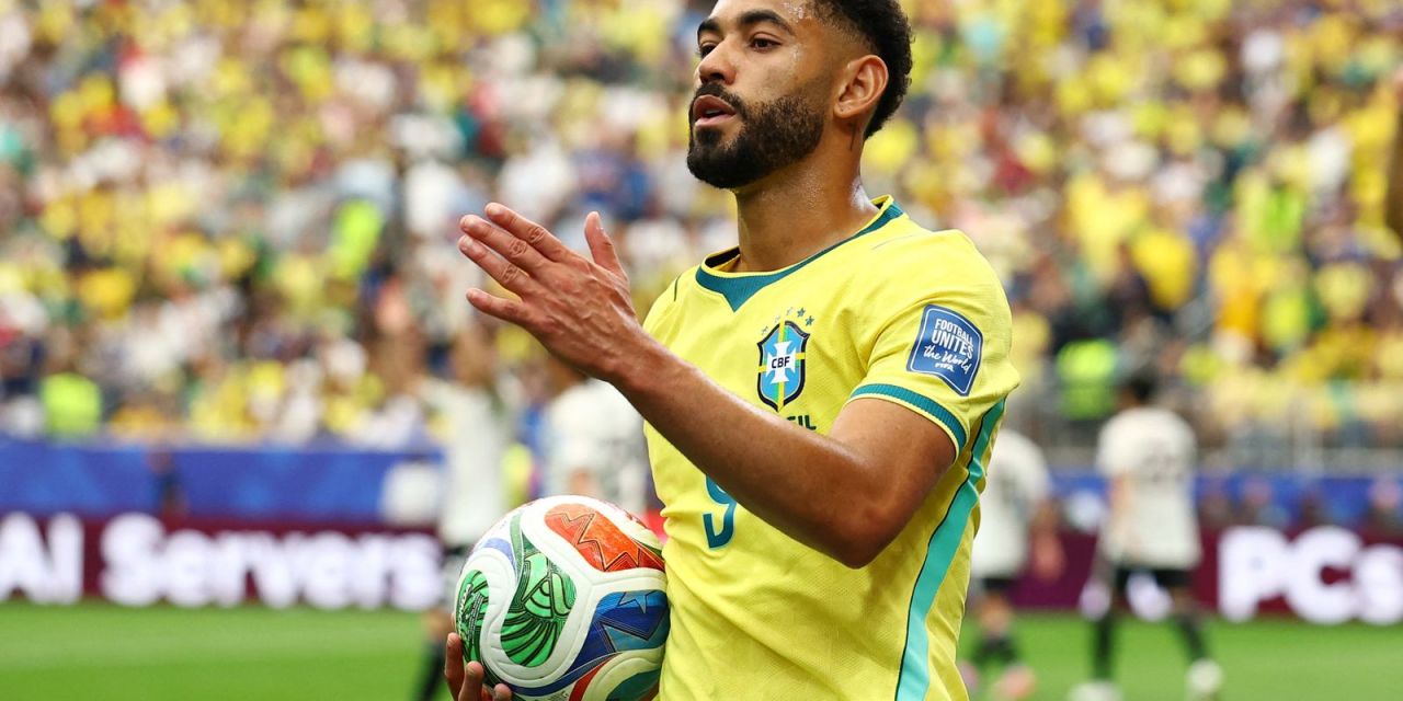 Matheus Cunha em entrevista coletiva da seleção