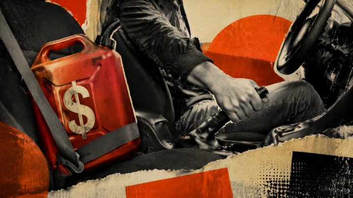 Painel de preços de combustível em posto