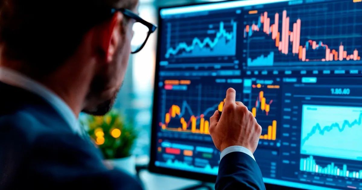 Gráfico de negociação no mercado secundário