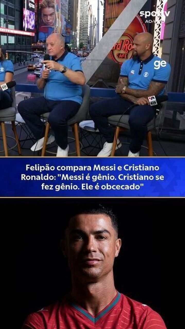 Messi e Cristiano Ronaldo comemorando gols