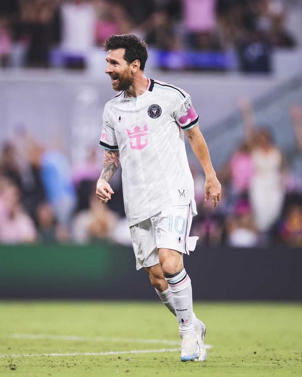 Messi celebra gol pelo Inter Miami