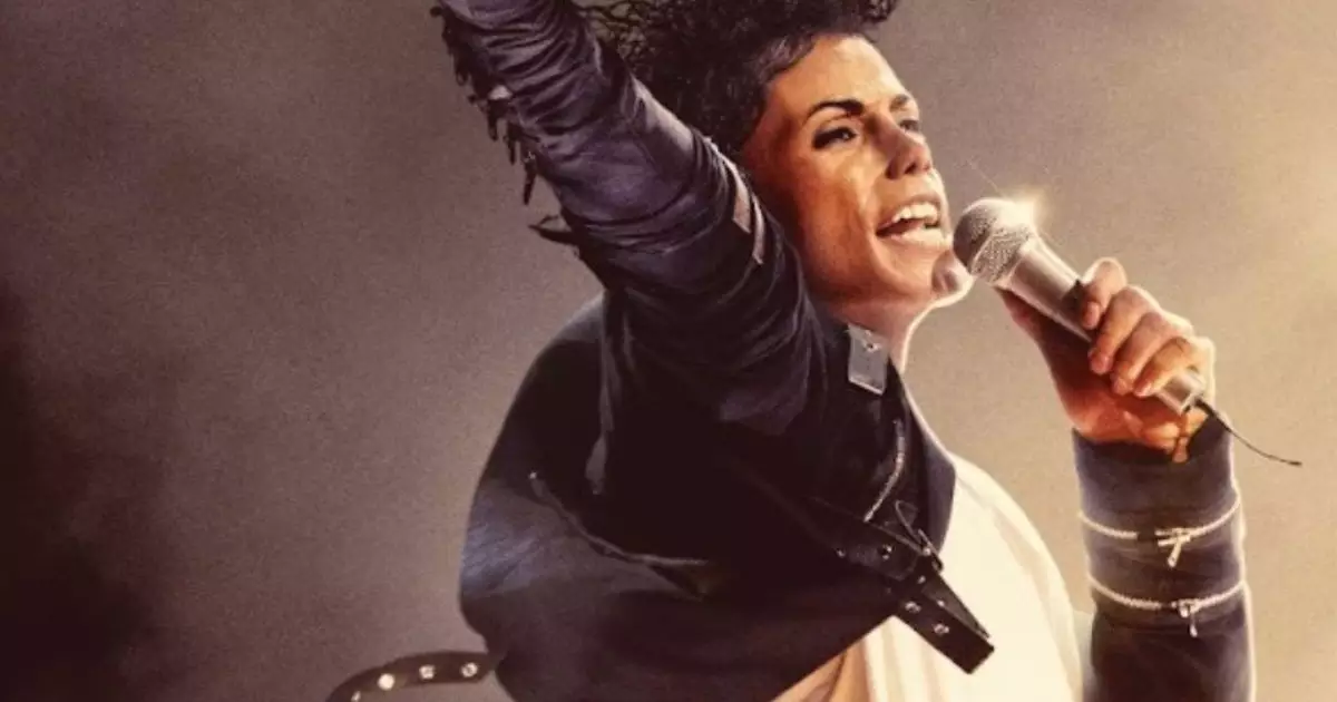 Poster do filme Michael com Jaafar Jackson cantando