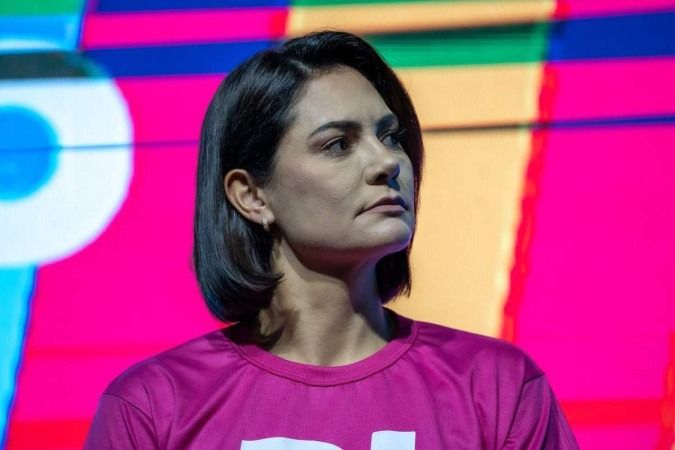 Michelle Bolsonaro em evento político
