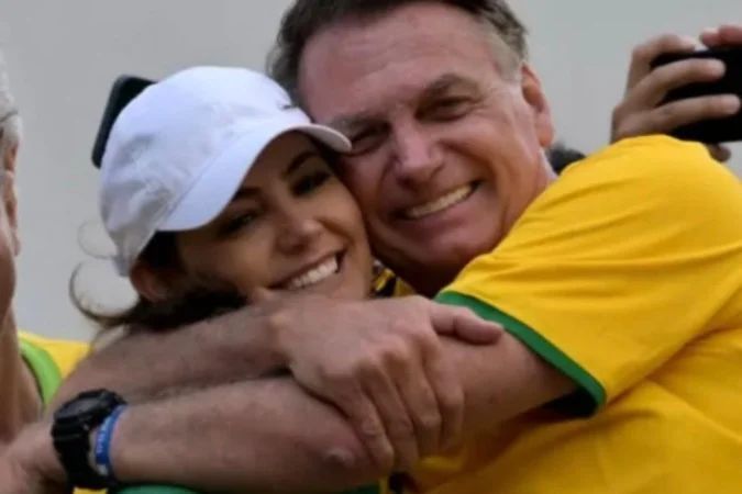 Michelle Bolsonaro durante lançamento de pré-candidatura pelo PL