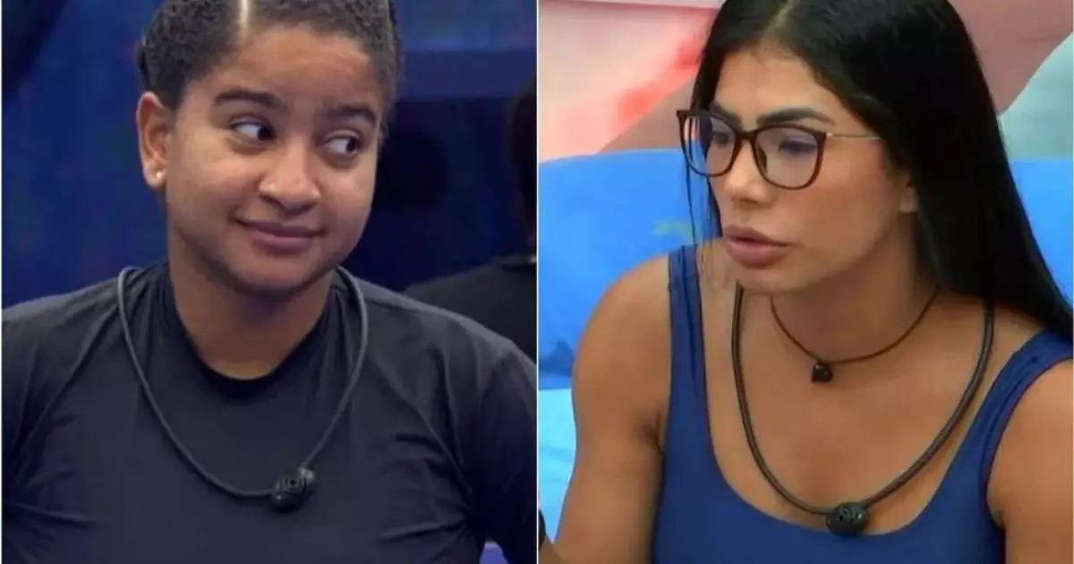 Milena organizando itens e roupas na despensa da casa do BBB