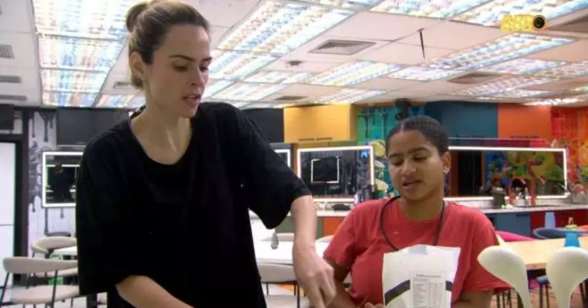 Milena e Ana Paula durante dinâmica no BBB26