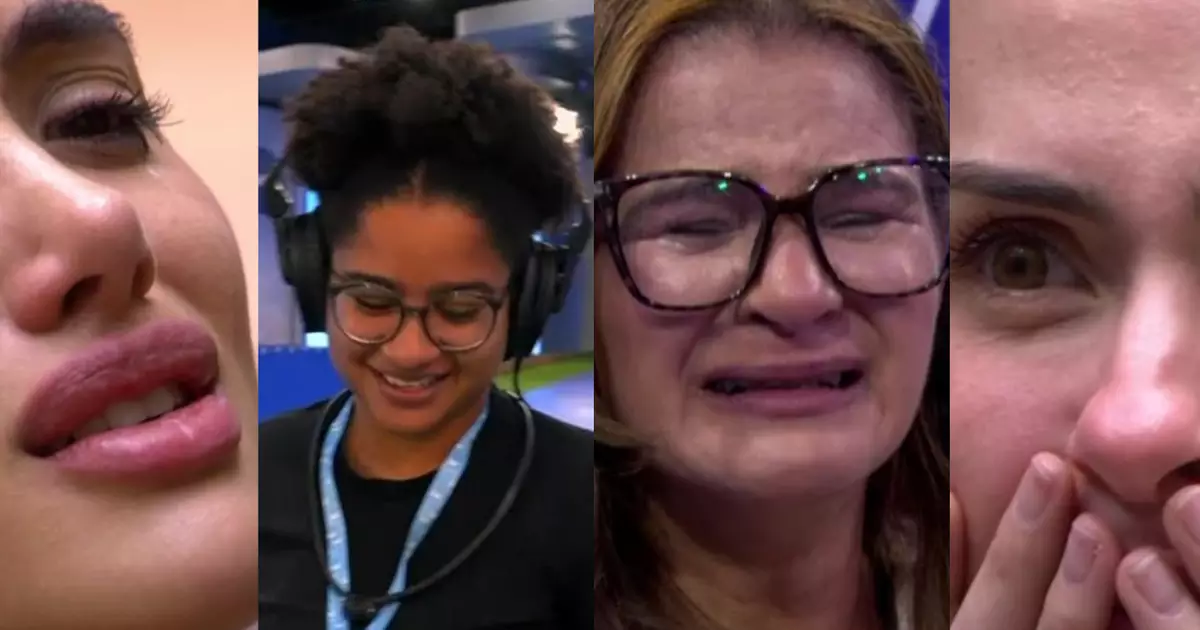 Milena com a mãe durante reencontro no BBB 26