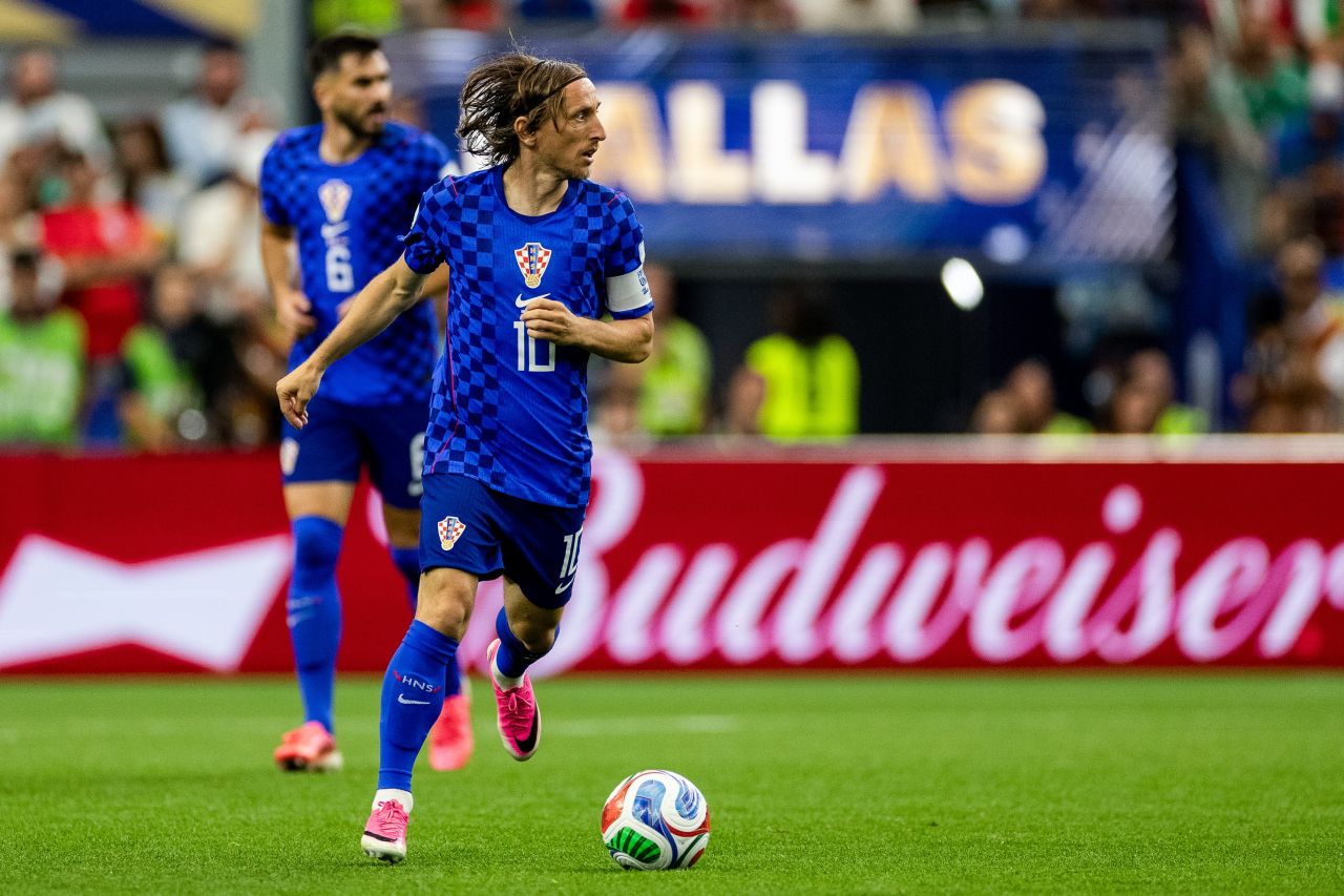 Luka Modric durante partida pela Croácia