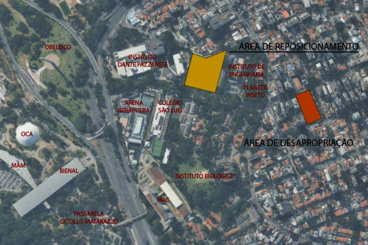 Mapa do traçado proposto da linha 16-violeta do Metrô