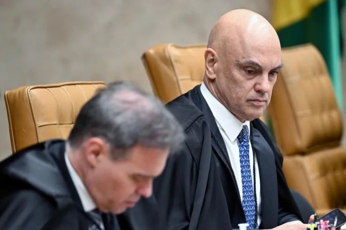 Ministro Alexandre de Moraes durante sessão no STF