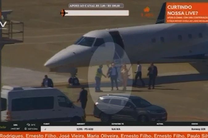 Embraer Legacy 650 no pátio do aeroporto