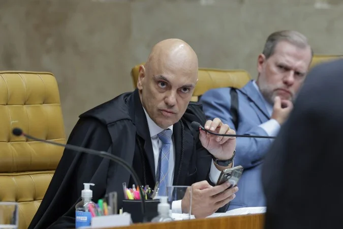 Ministro Alexandre de Moraes no plenário do STF