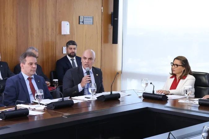Ministro Alexandre de Moraes em pronunciamento no STF