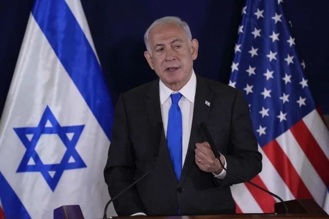 Benjamin Netanyahu em pronunciamento