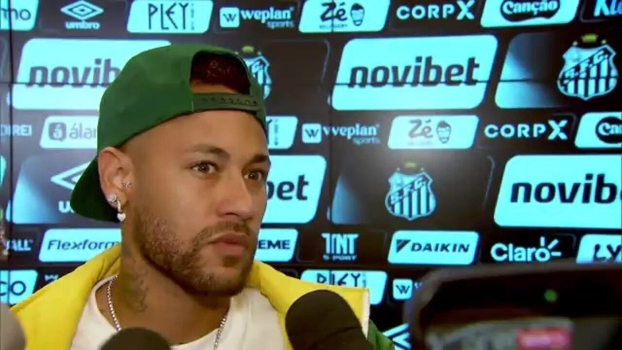 Neymar na zona mista após Santos x Coritiba