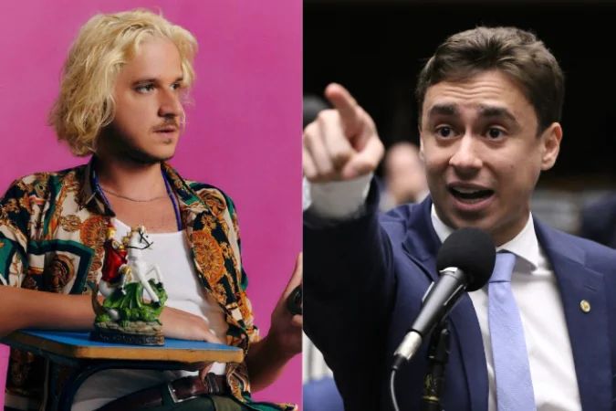 Deputado Nikolas Ferreira divulgando vídeo nas redes sociais