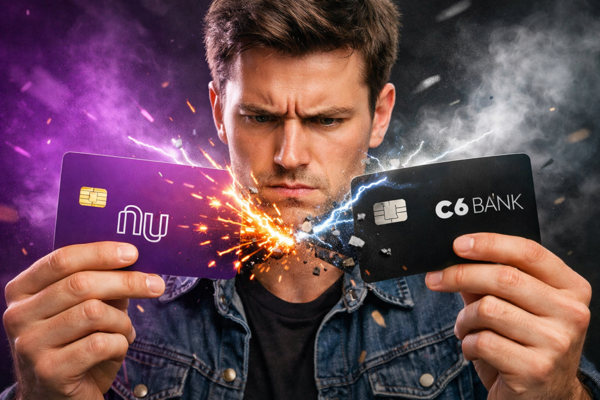 Comparação entre aplicativos Nubank e C6 Bank