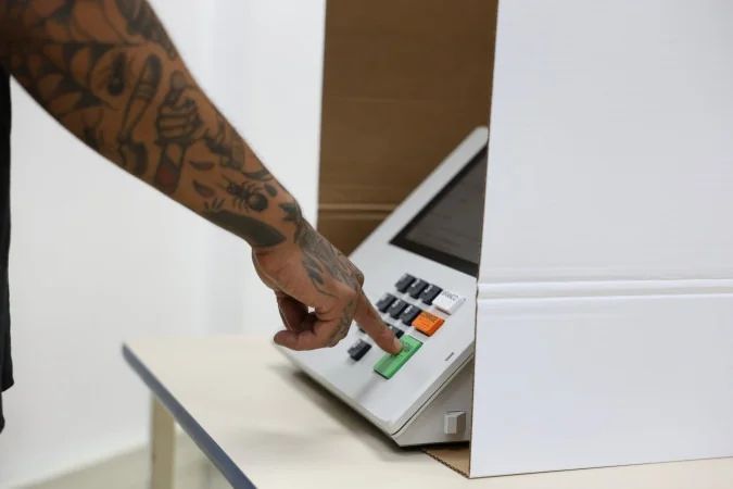 Nunes Marques durante simulação eleitoral em Paulino Neves
