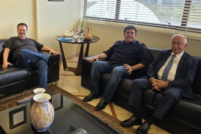 Gilberto Kassab com Rafael Fonteles em reunião no PSD