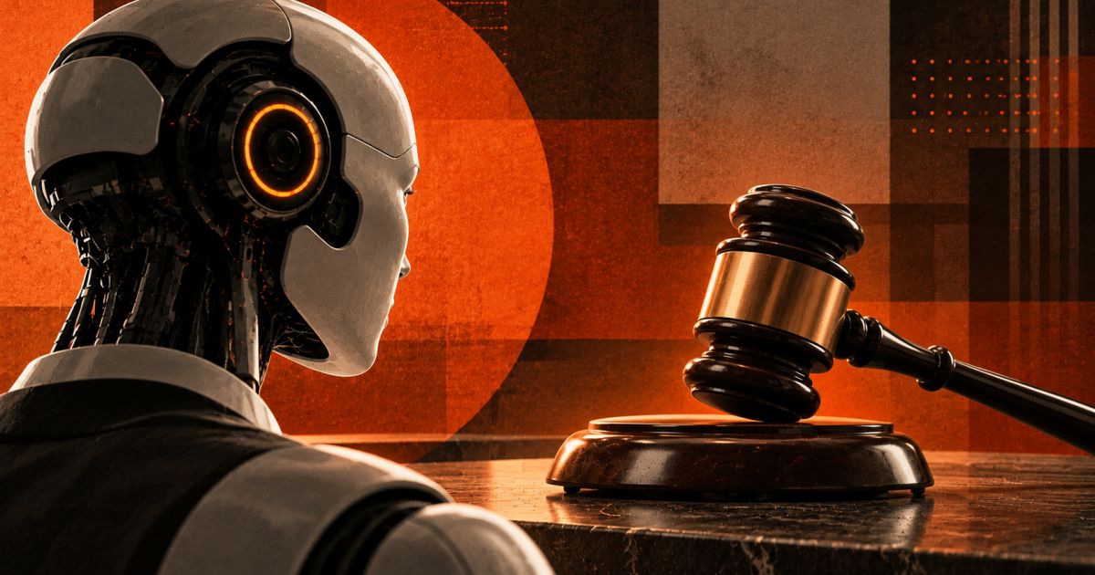 Tela com documentos jurídicos e código de IA