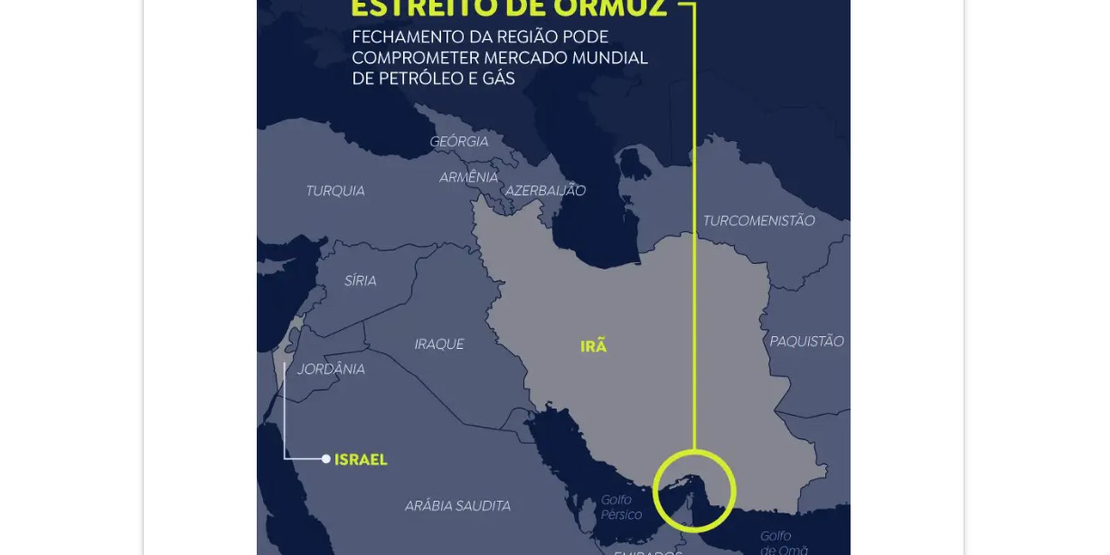 Navio mercante no Estreito de Ormuz