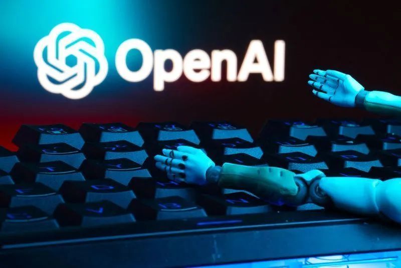 Logo da OpenAI em fundo neutro