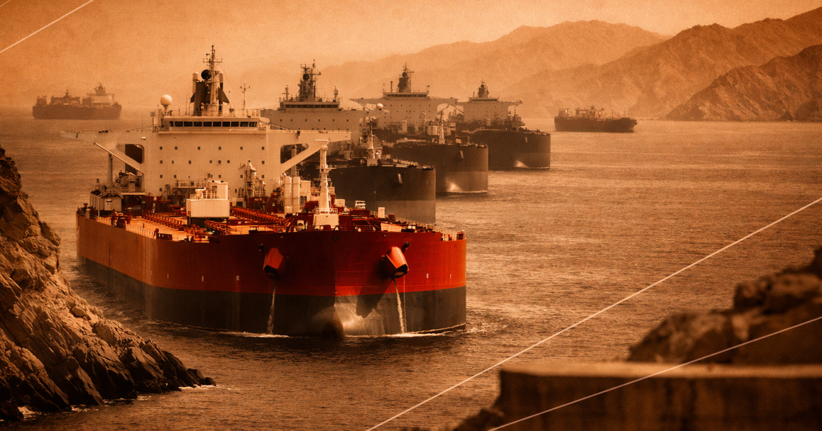 Navio-tanque no Estreito de Ormuz