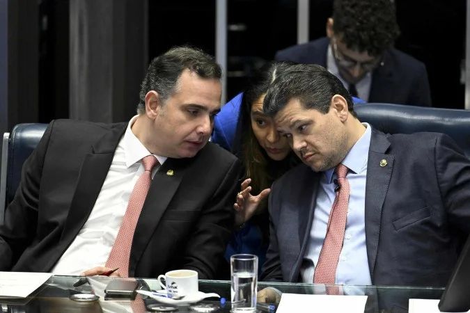 Rodrigo Pacheco em evento público em Brasília