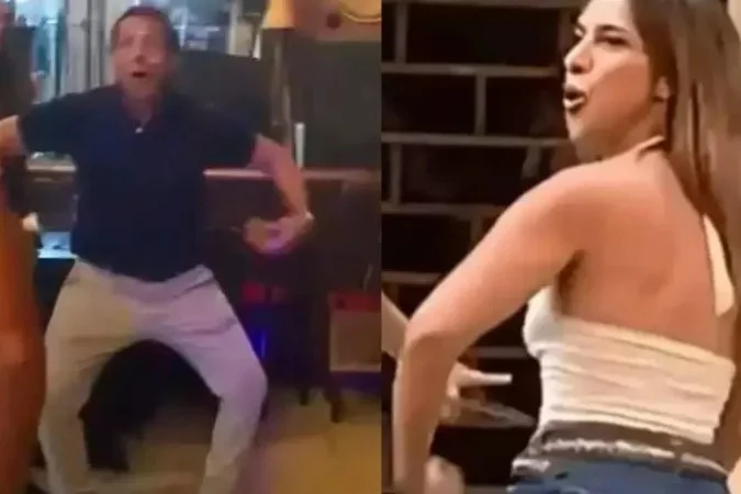 Mariano Páez em bar de Ipanema