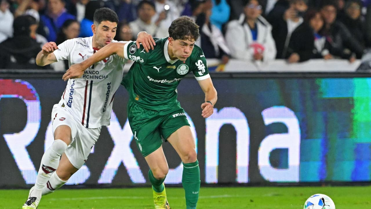 Augustín Giay com a camisa do Palmeiras