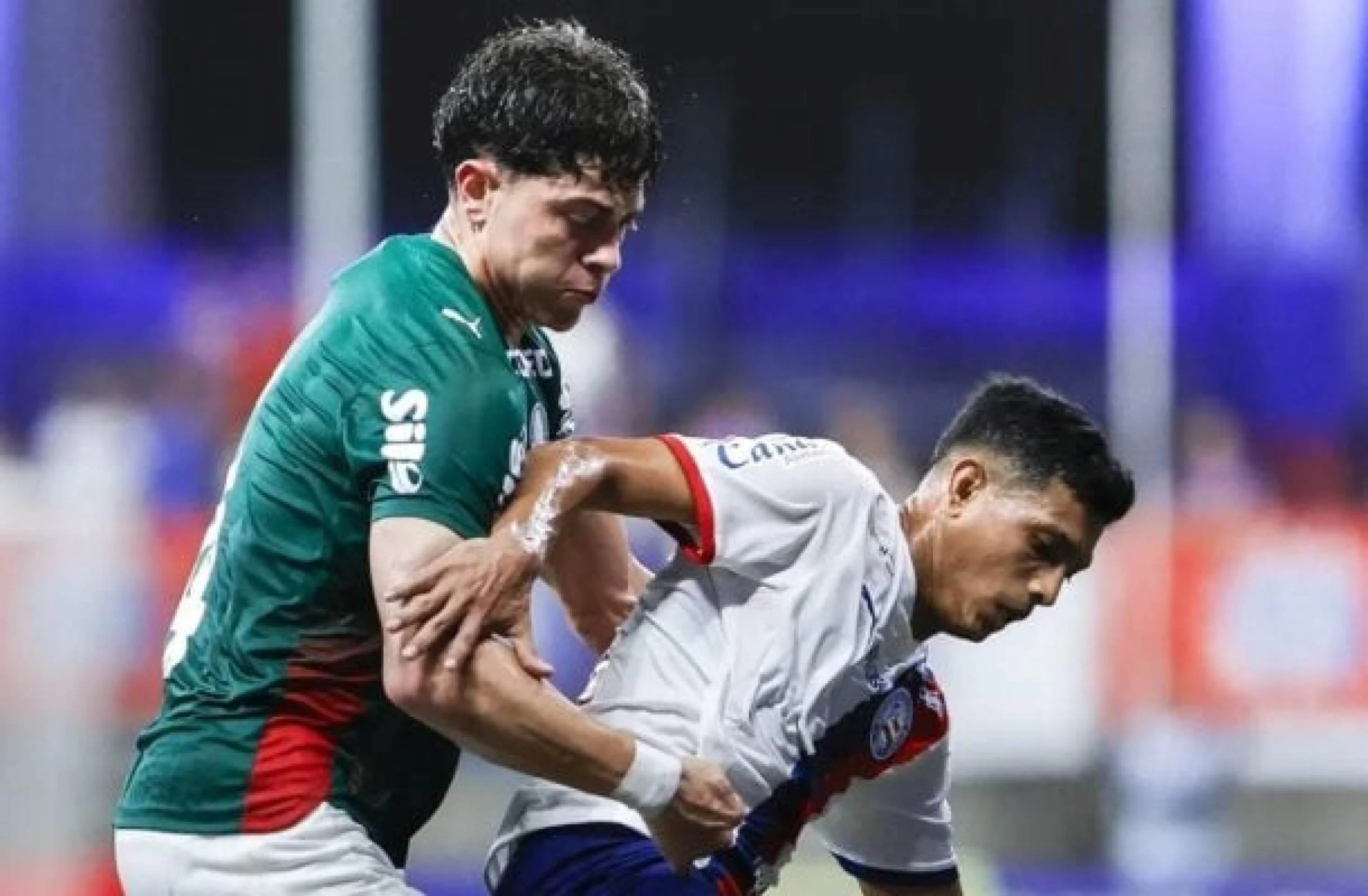 Jogadores do Palmeiras comemoram gol na Arena Fonte Nova