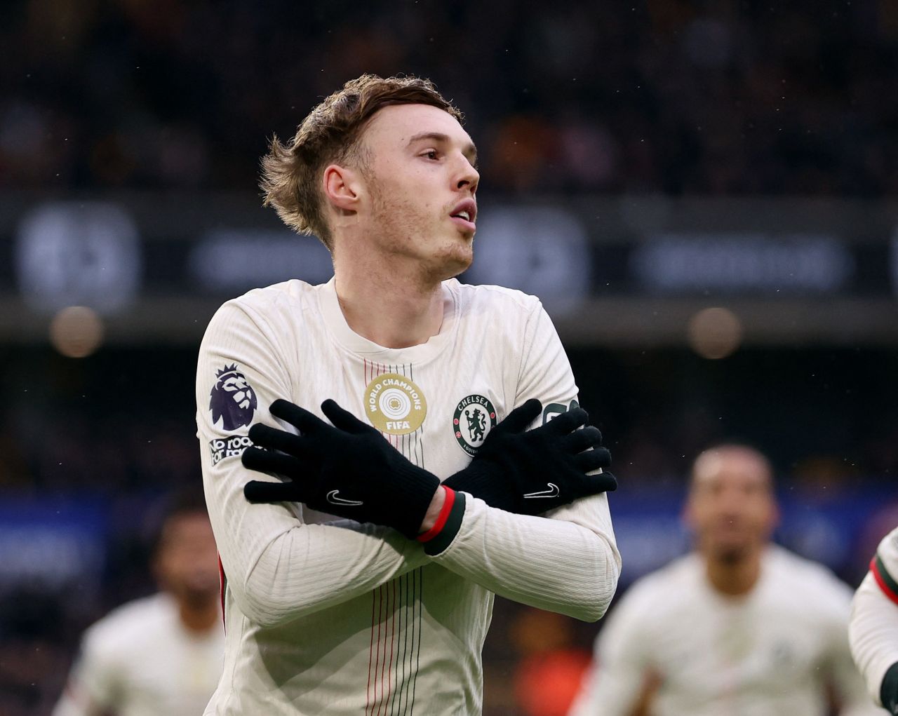 Cole Palmer comemorando gol pelo Chelsea